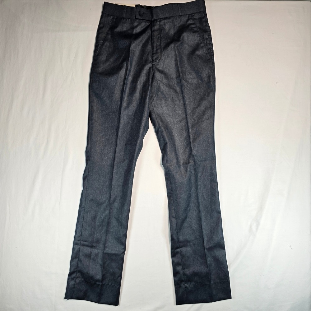 Vivaldi Classic Newage Trousers Mens 30 Blue Textured Flat Front Dress Pants NEW